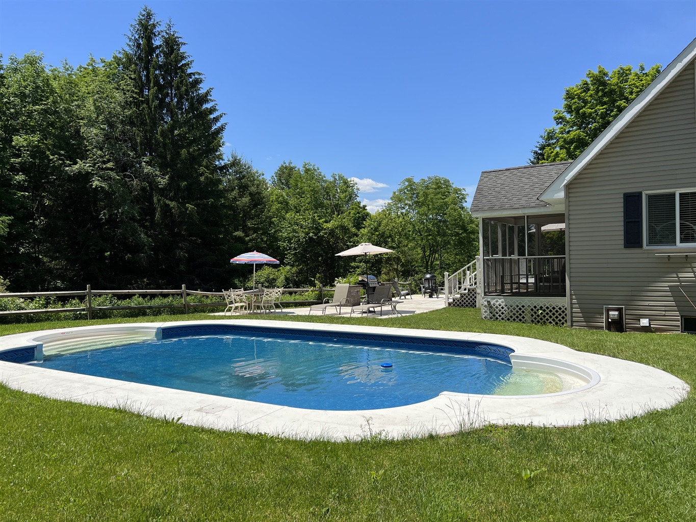 In-ground pool and backyard  (POOL CLOSED for season in September)