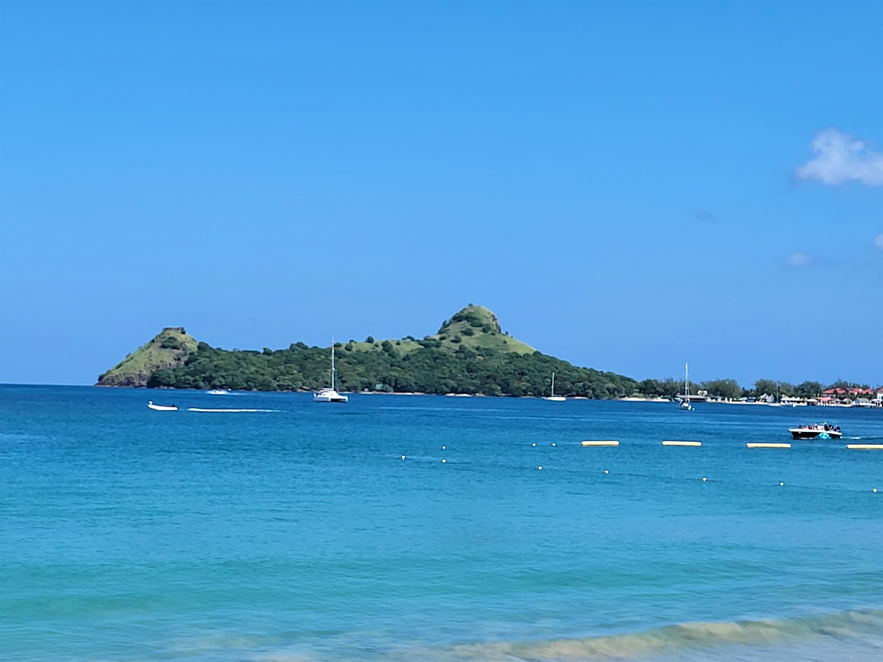 View of Pigeon Island from Reduit Beach
