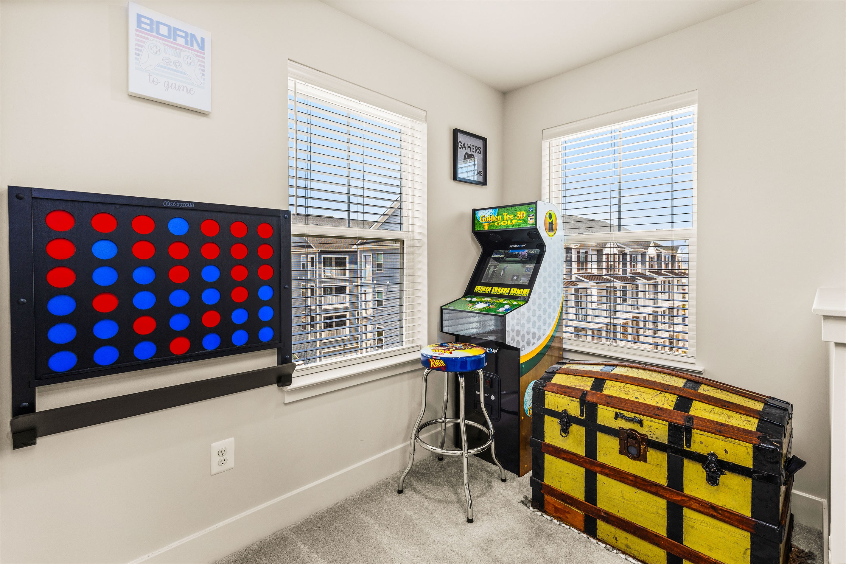 Connect 4, Golden Tee & Children's Books(in the chest)