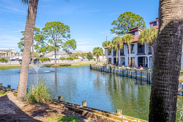Water view from our patio--no noise but the frogs!