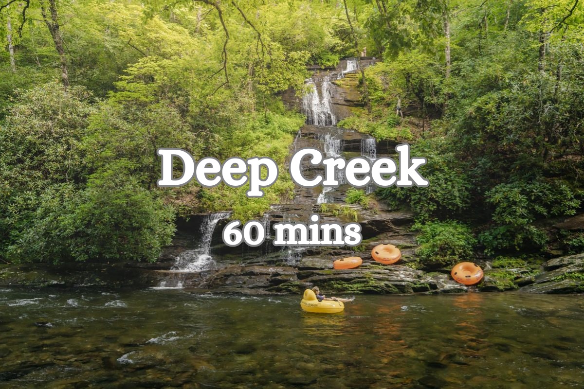 Adventure Awaits: Discover thrilling tubing at Deep Creek, just an hour from your getaway!