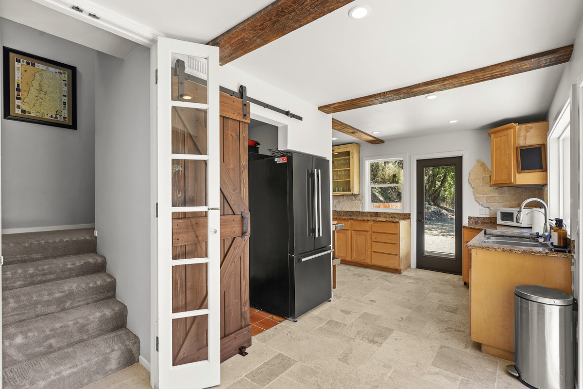 Convenient kitchen with easy outdoor access