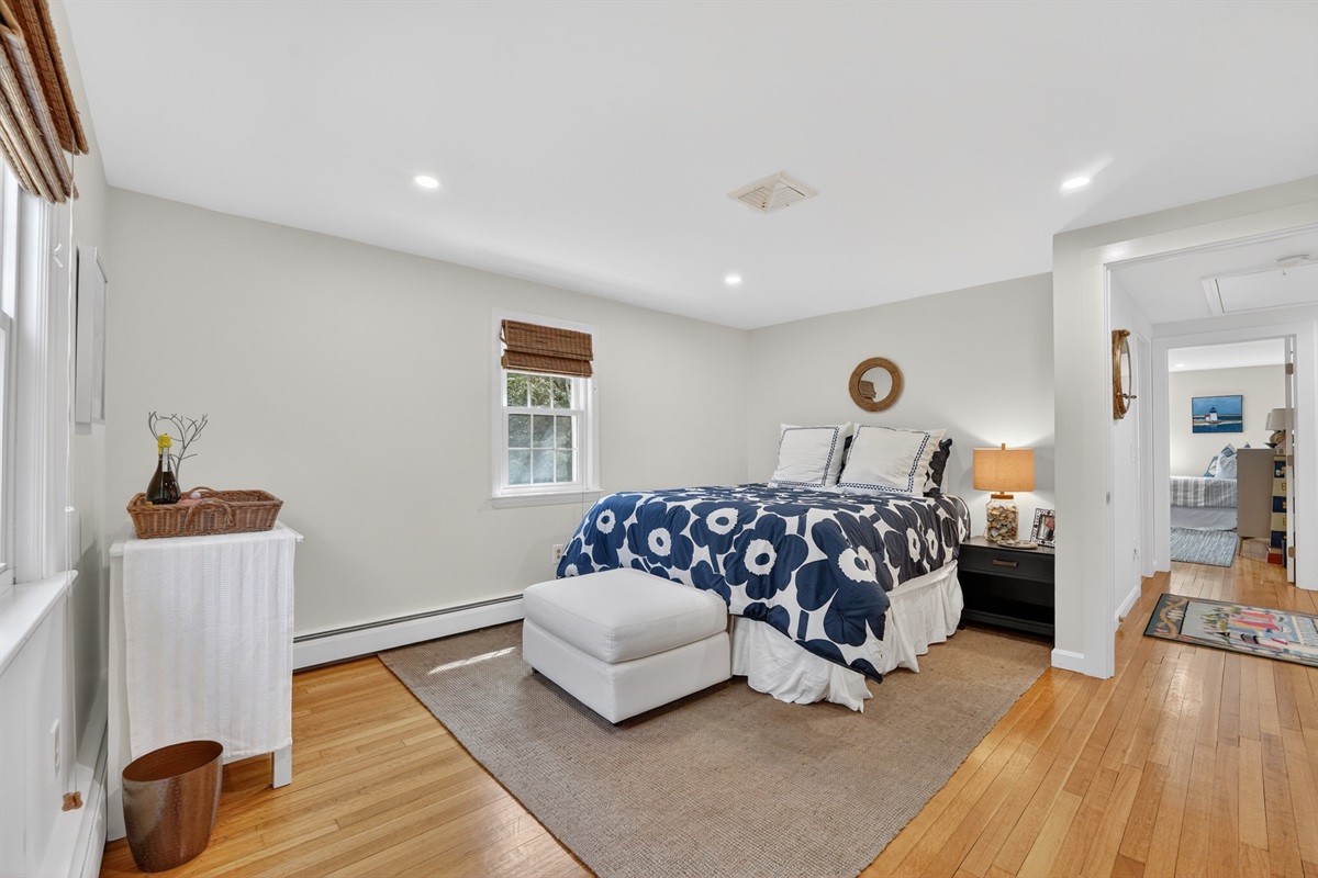 Welcome to our first bedroom with a queen bed!