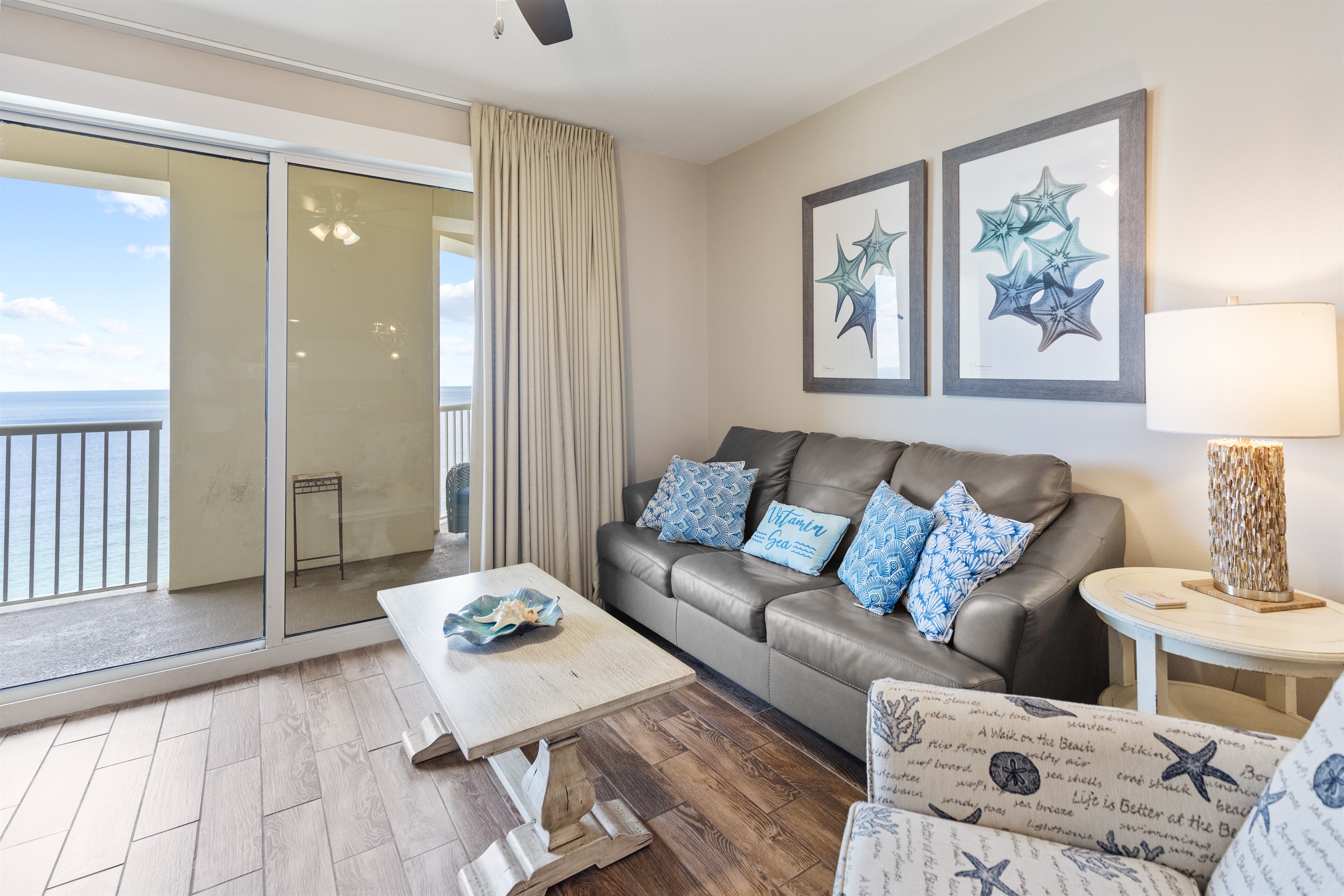Gulf-Front Living Room