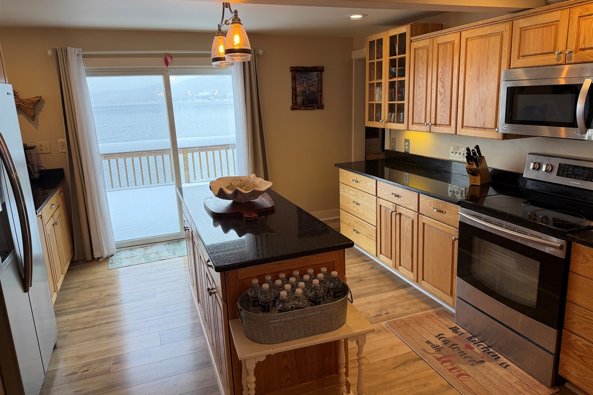 Lake views from the kitchen