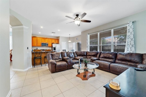 Large open floor plan so everyone can hang out together