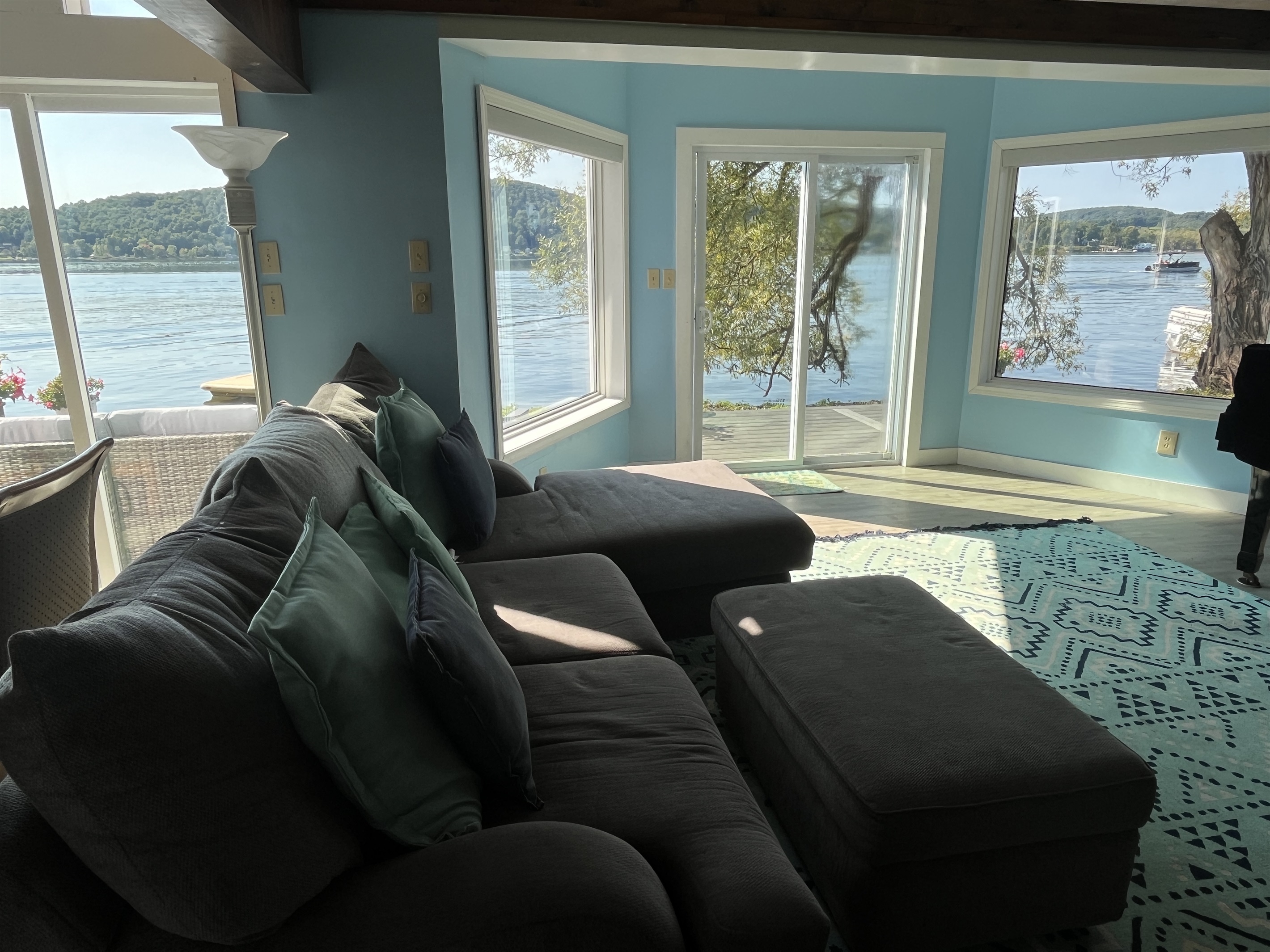 Open living and dining room
