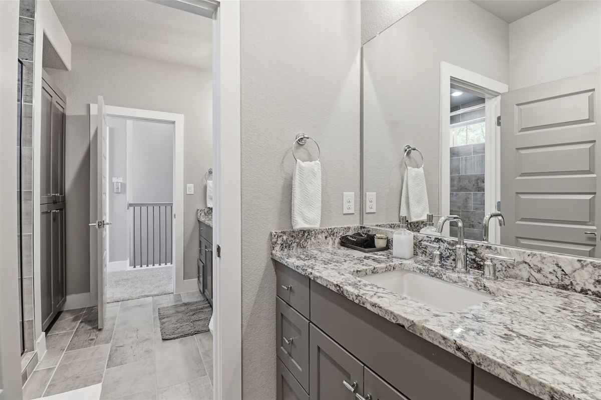 Bunk Room Bathroom accessible from Game Room