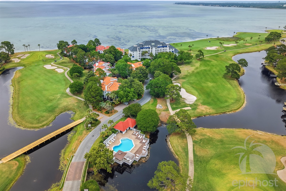 Aerial view of The Players Club community