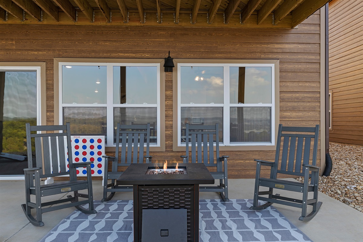 Firepit on the back deck!