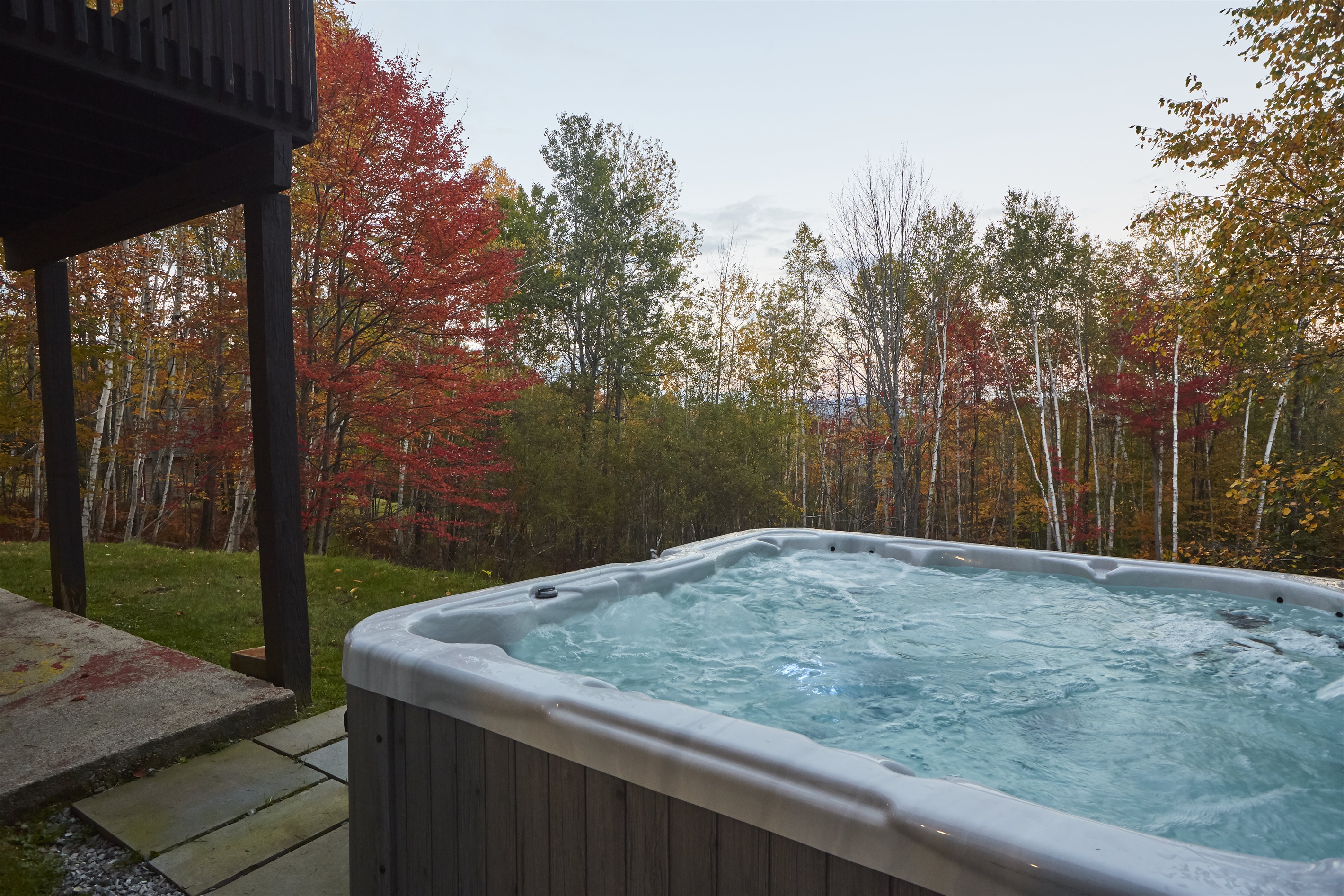 Treat yourself to a wellness retreat with soothing hot tub sessions and peaceful surroundings.