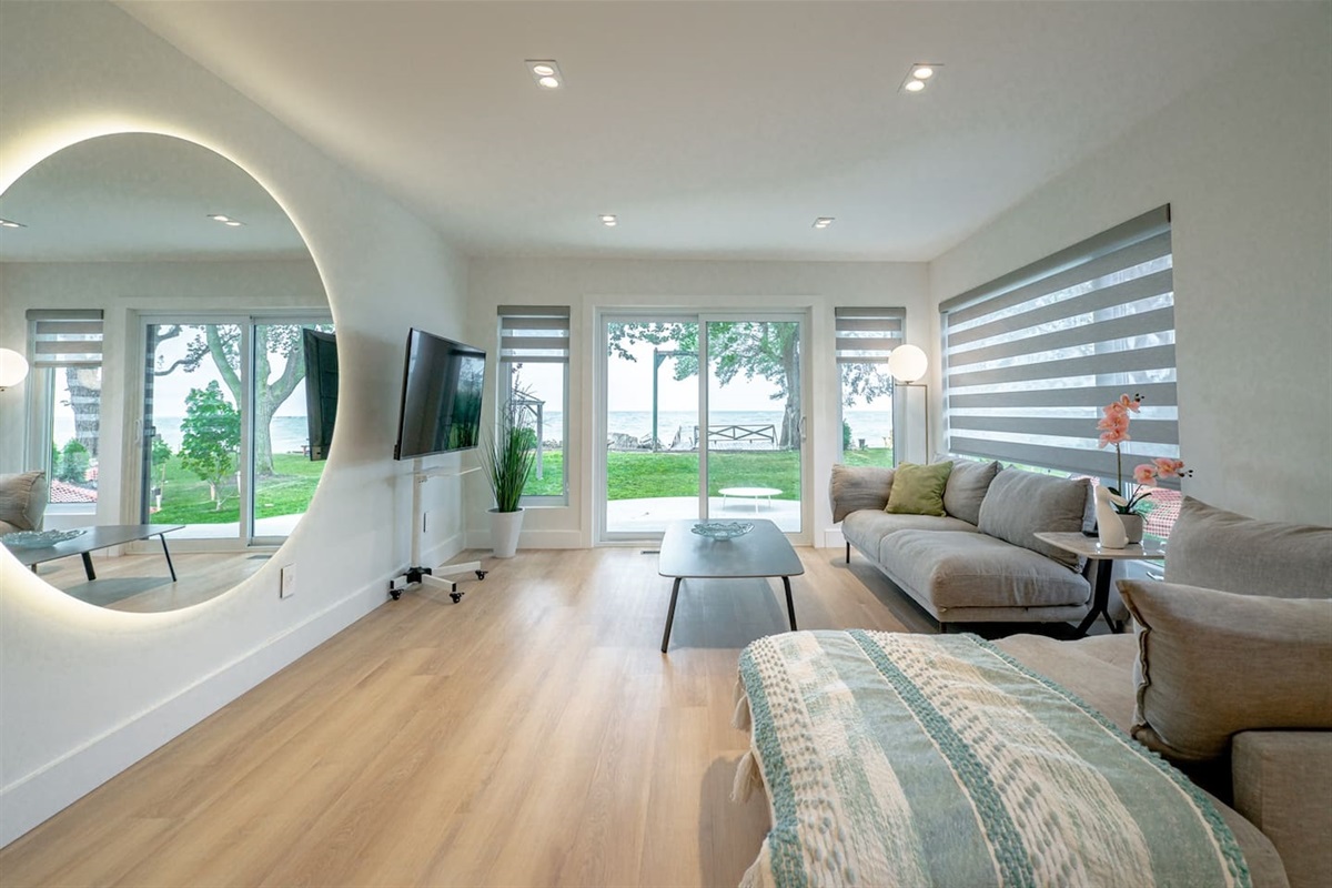 Living Area With View Of Lake Erie