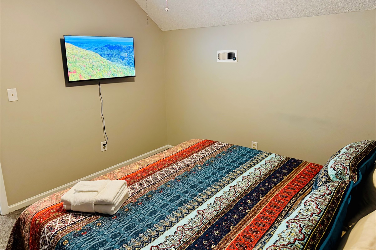 King Bedroom #3 - 2nd Floor - Nectar mattress and 43 in Smart TV.