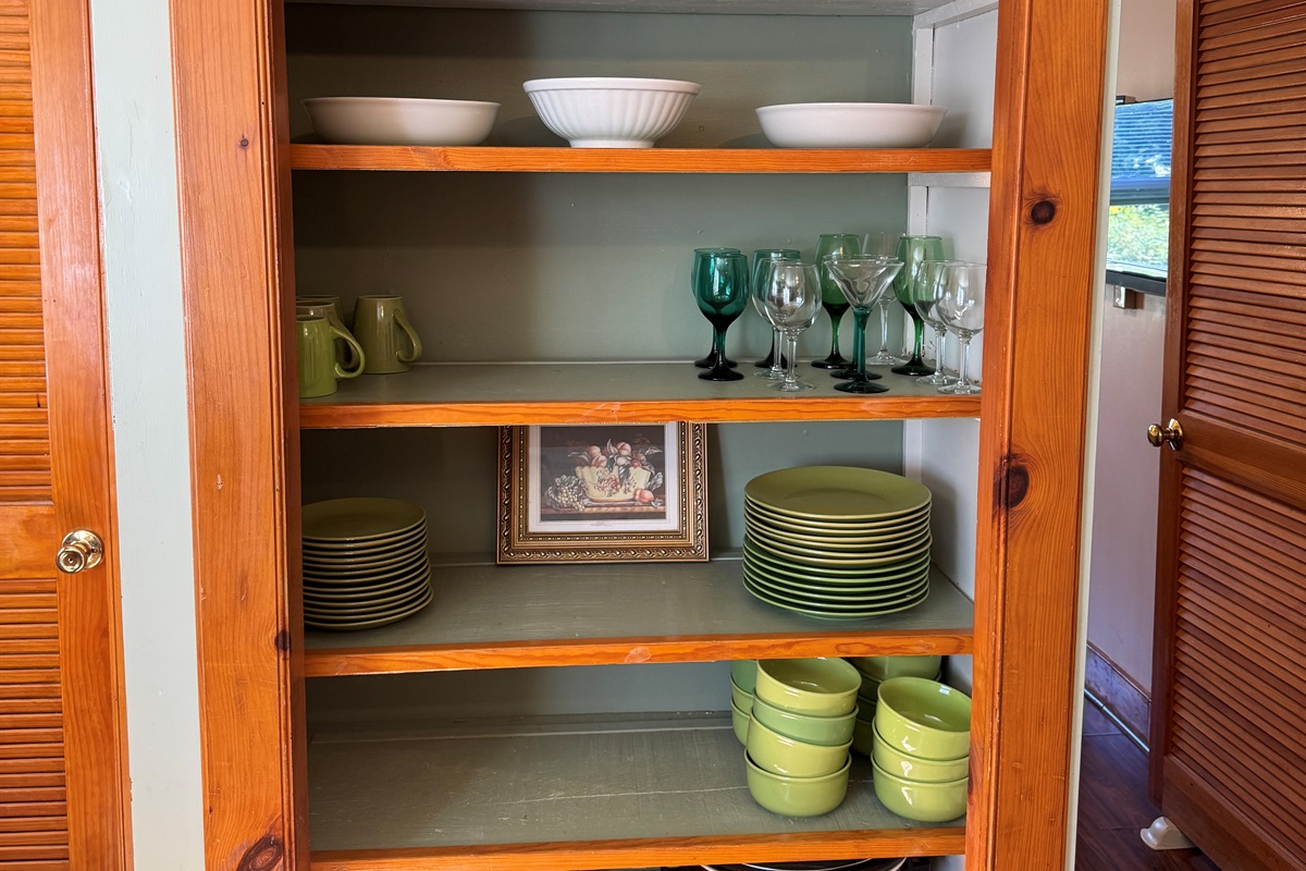Open shelves in kitchen