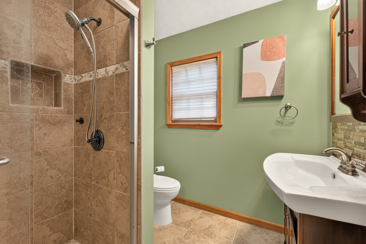 Bathroom easily accessible from bedrooms two and three
