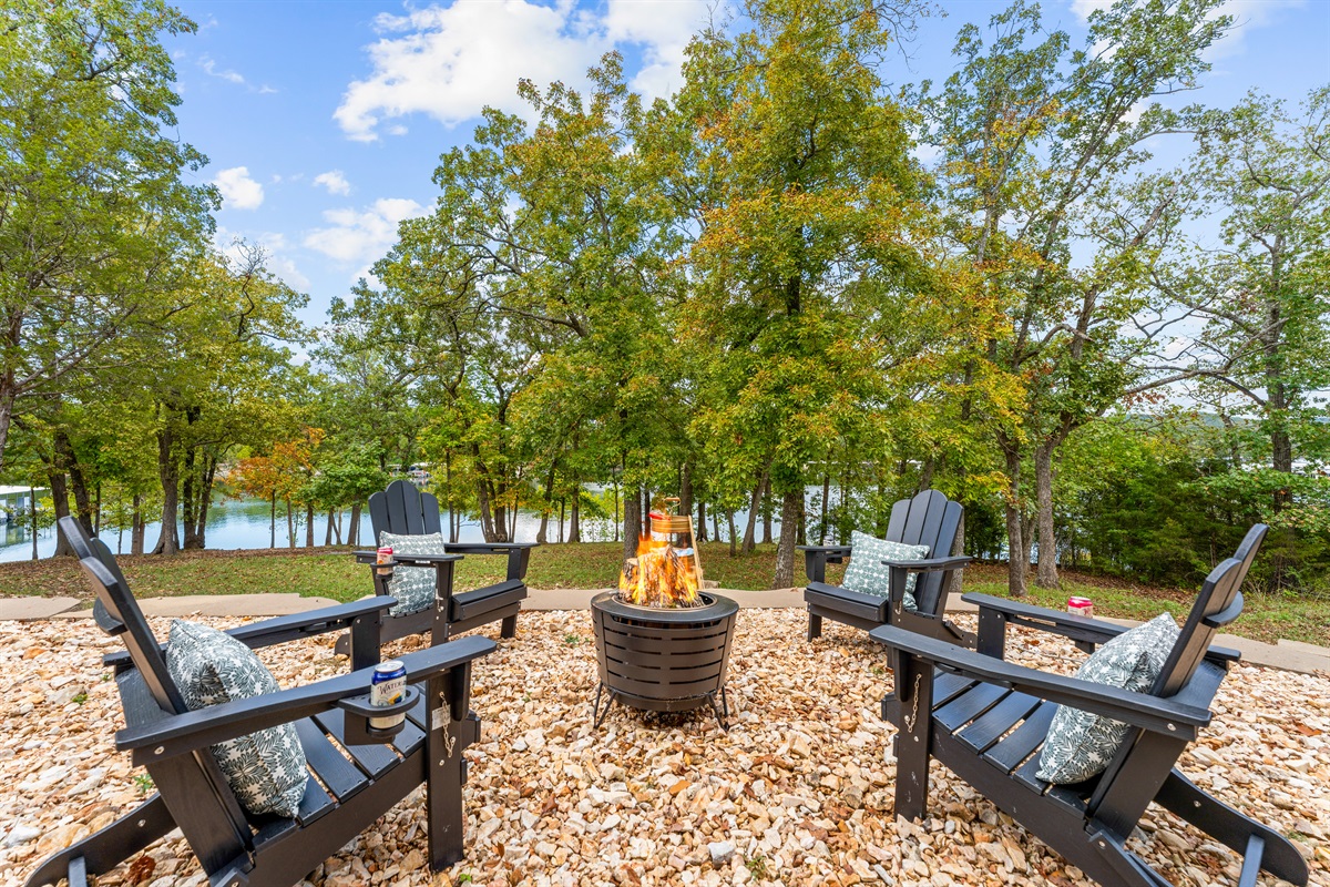 Firepit with Lake View