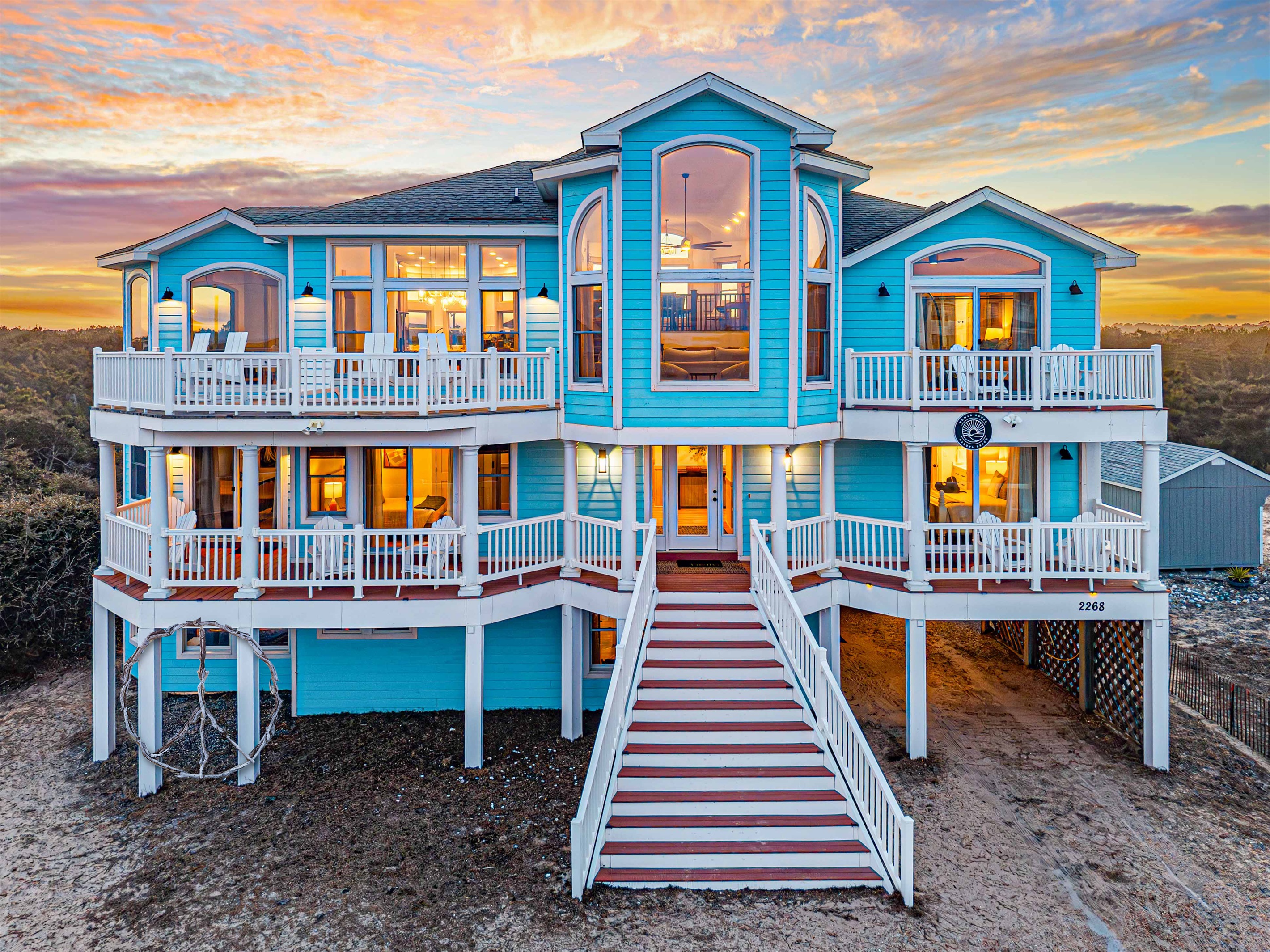 Front of the house (check out the peace sign!)