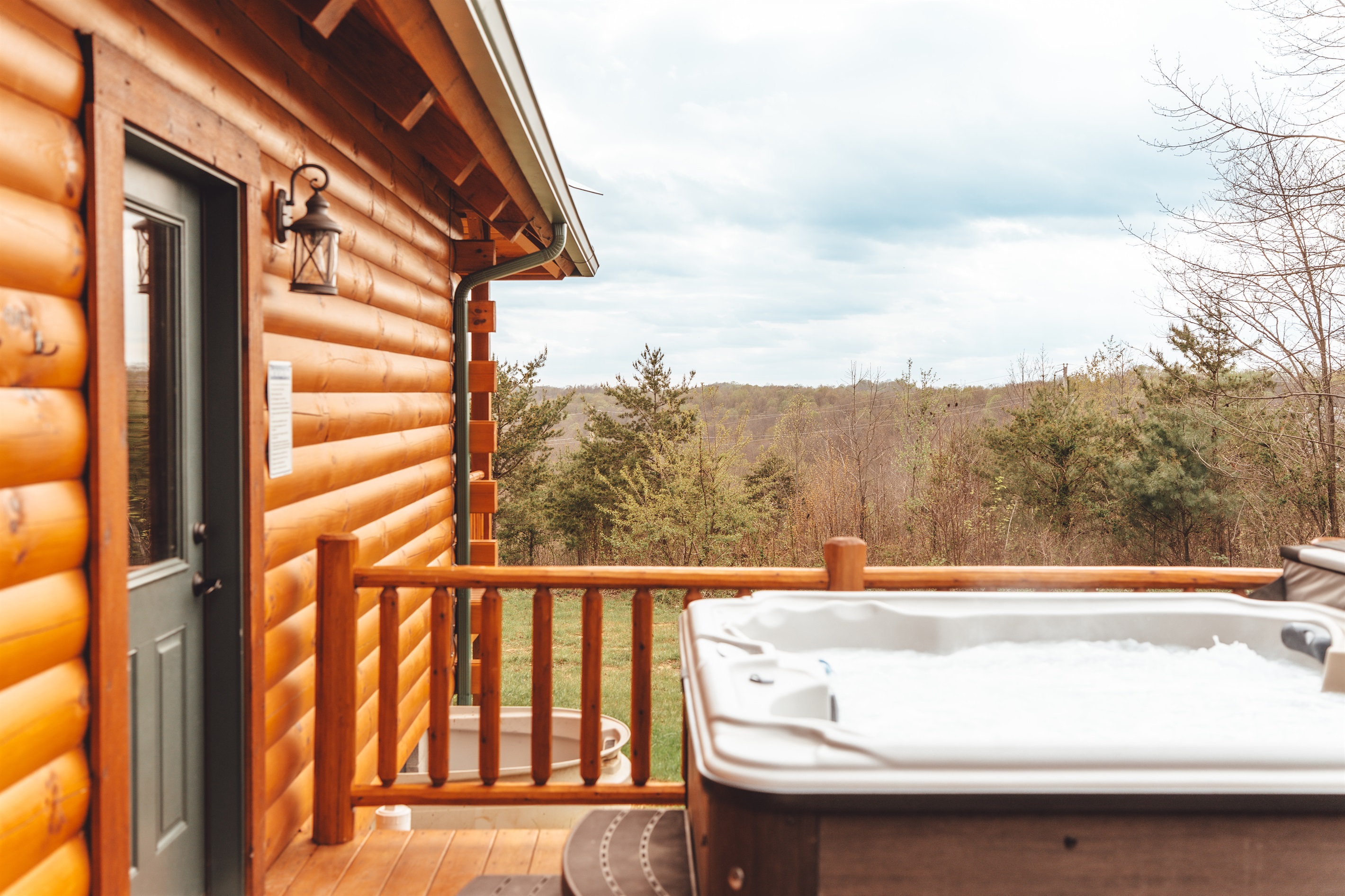 After a day of hiking, soak in the hot tub!
