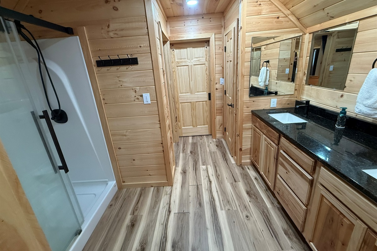 bathroom 1 in small cabin over garage