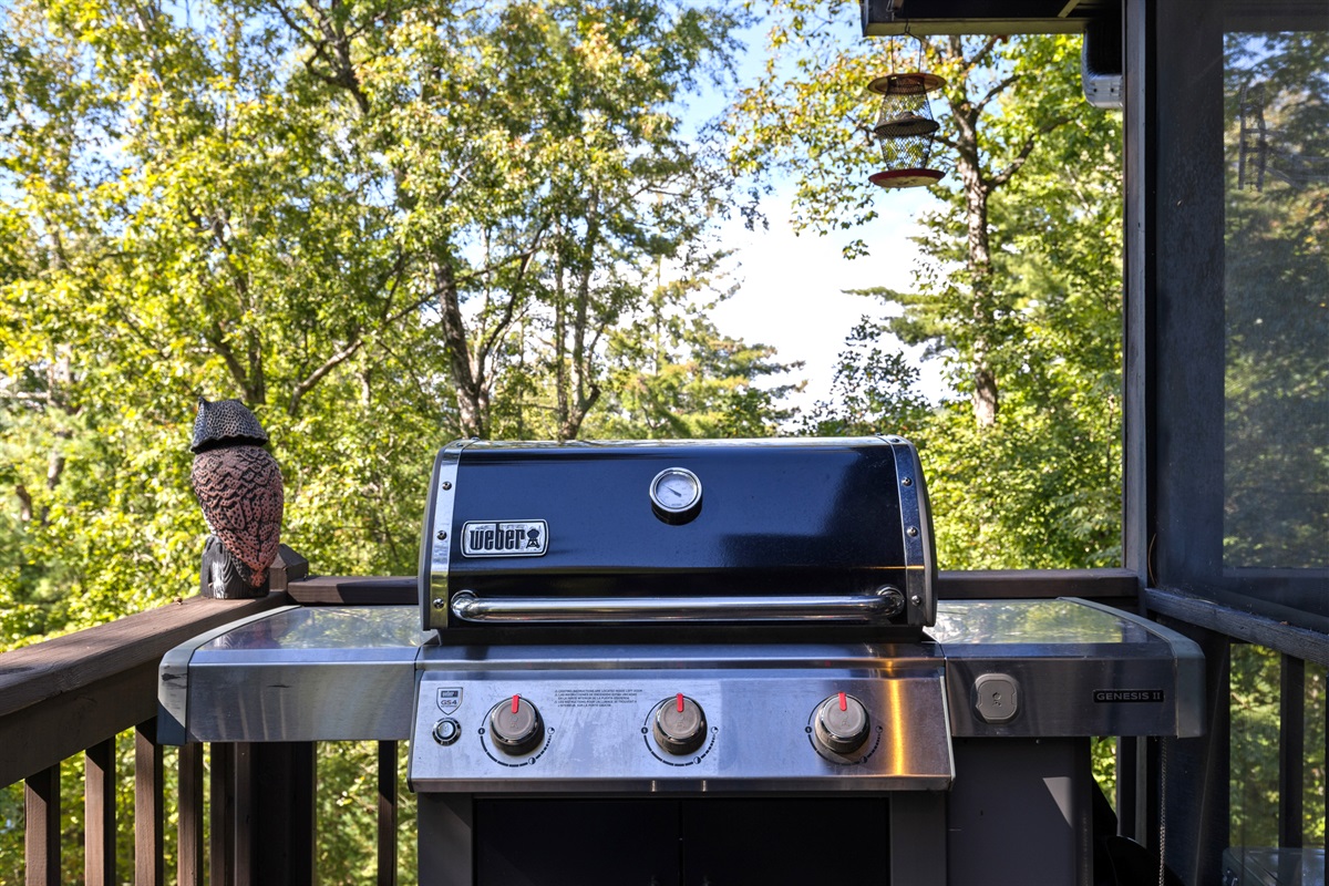 Nothing says vacation like smoky BBQ flavors under the trees.