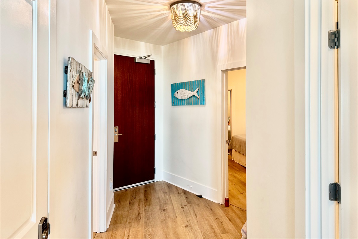 The two guest bedrooms are near the entrance to our condo (one on each side)