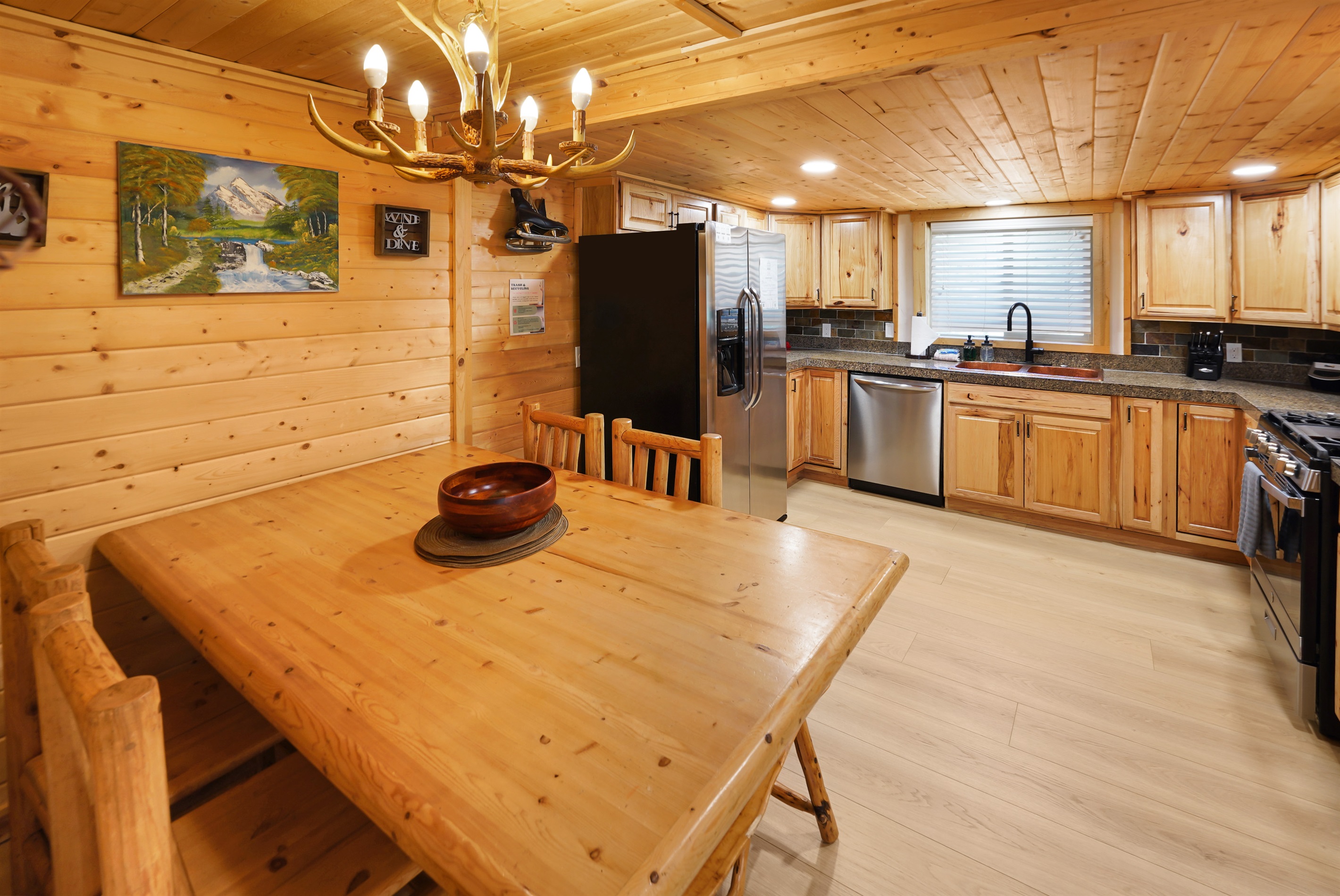 Fully equipped kitchen with dining space for family meals and gatherings