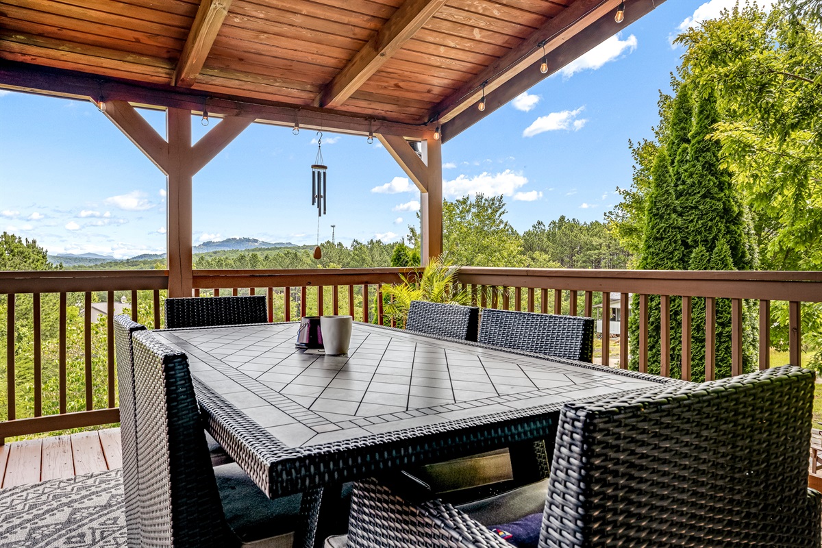 View from the outdoor dining area