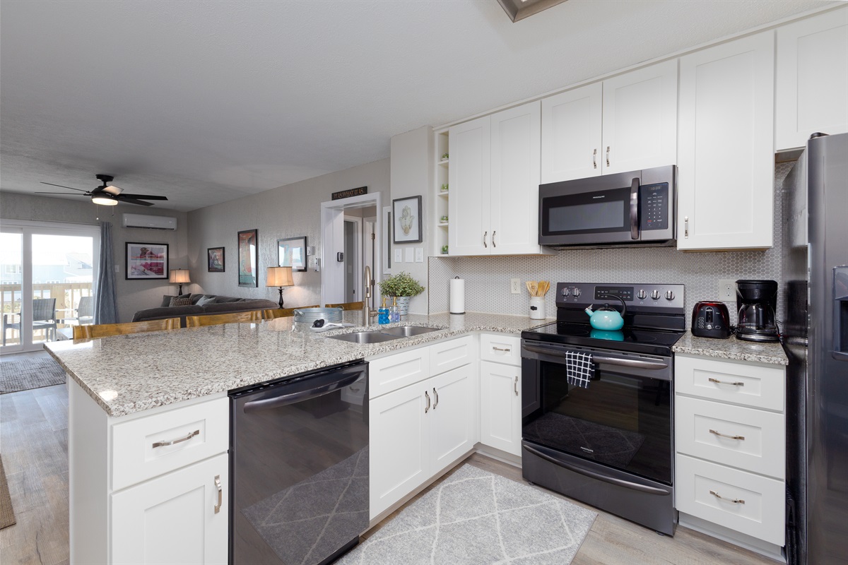 Remodeled Kitchen makes meal time comfortable and clean!