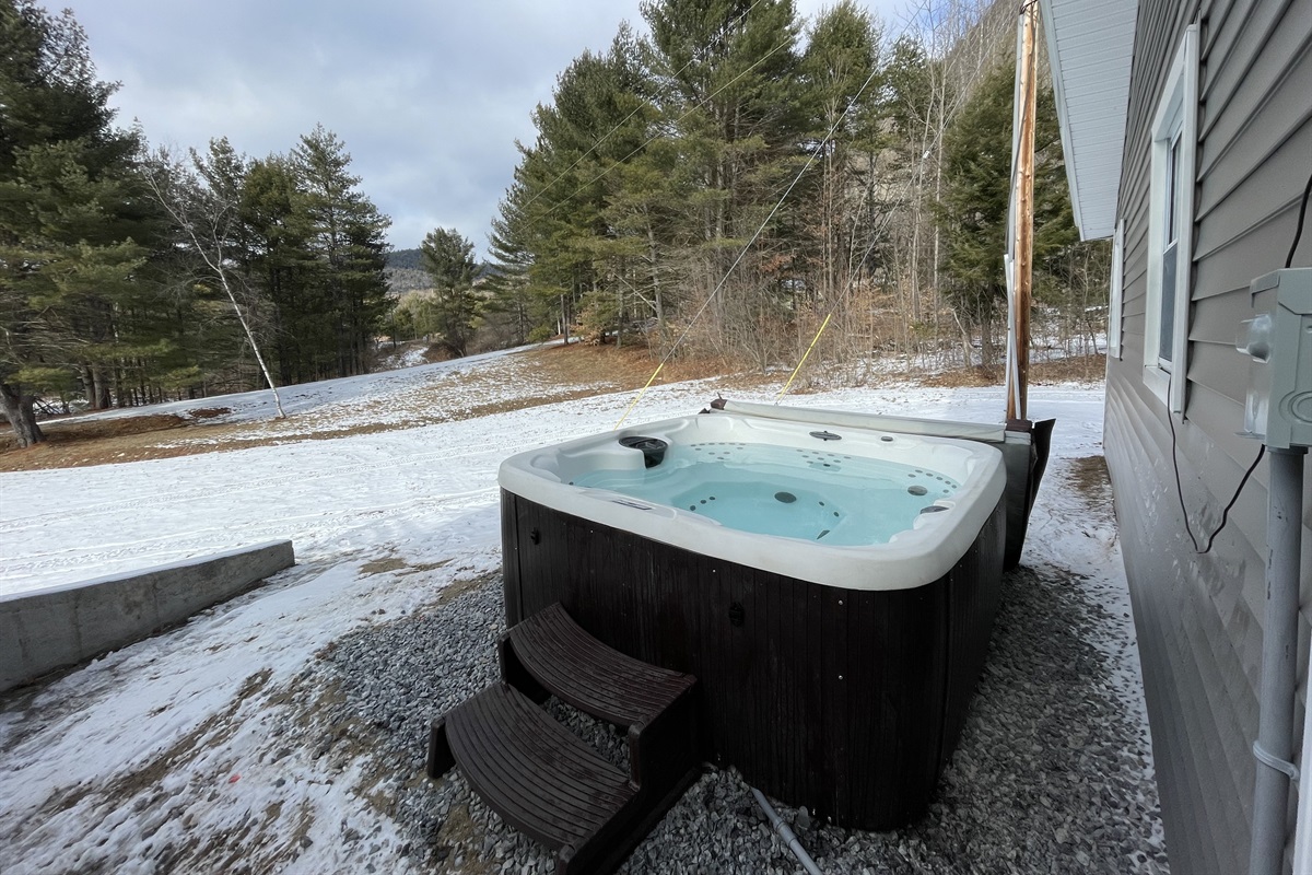 Hot Tub overlooking the private yard.