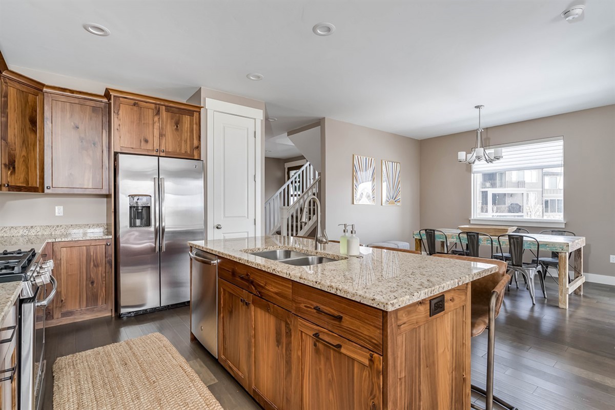 Spacious kitchen and dining area designed for memorable meals together