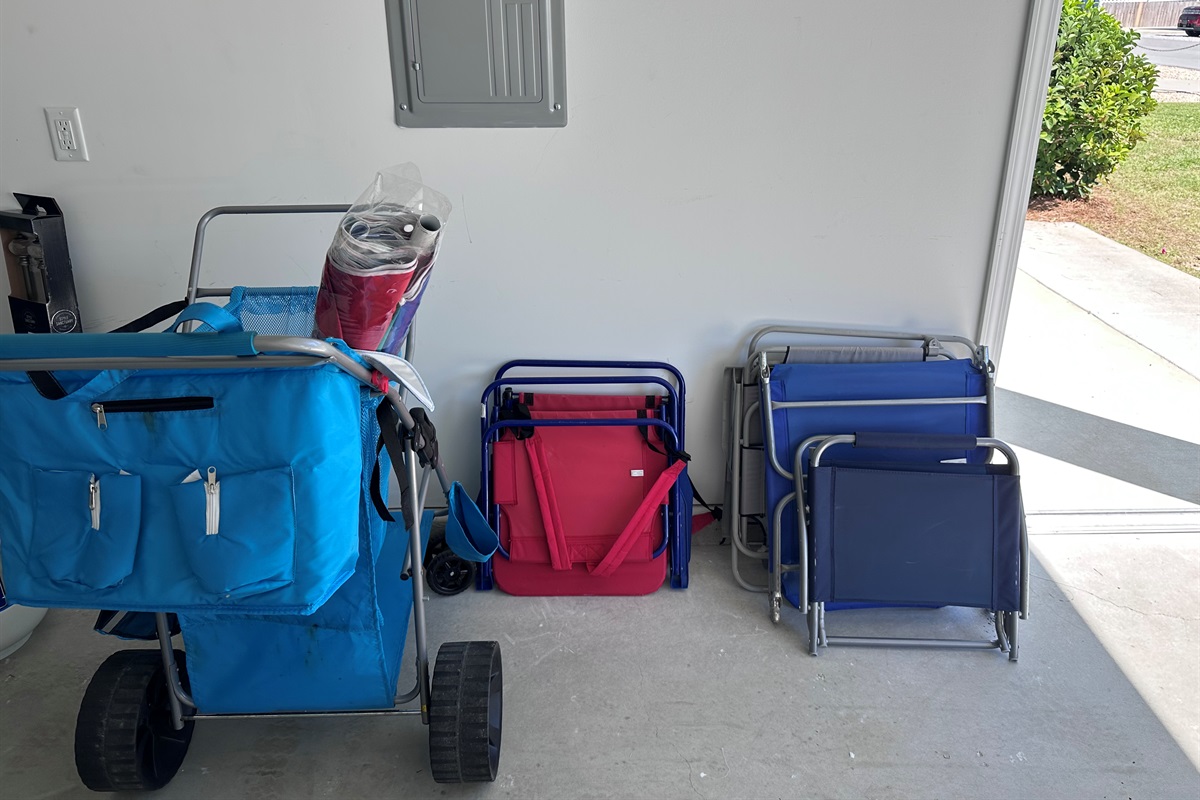 Beach gear for guest use