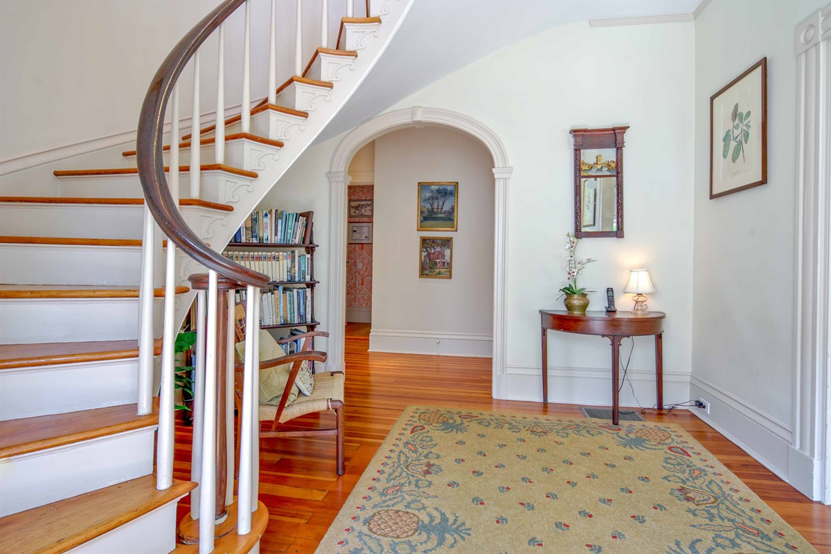 1st Floor-Front Hall and Spiral Staircase