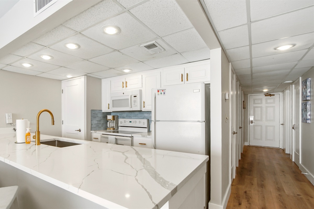 Large kitchen island with seating