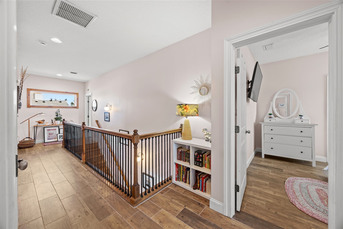 A bright and airy landing perfect that feels like home.