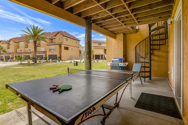 Patio with Ping Pong and Gas Grill