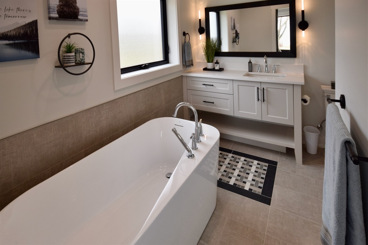 Enjoy a soak in the tub  