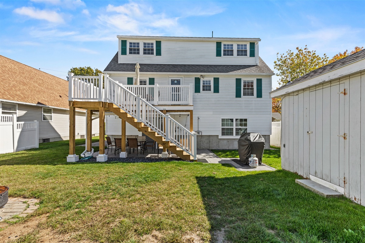 Gas Grill, 2 outdoor showers And a Fire Pit!