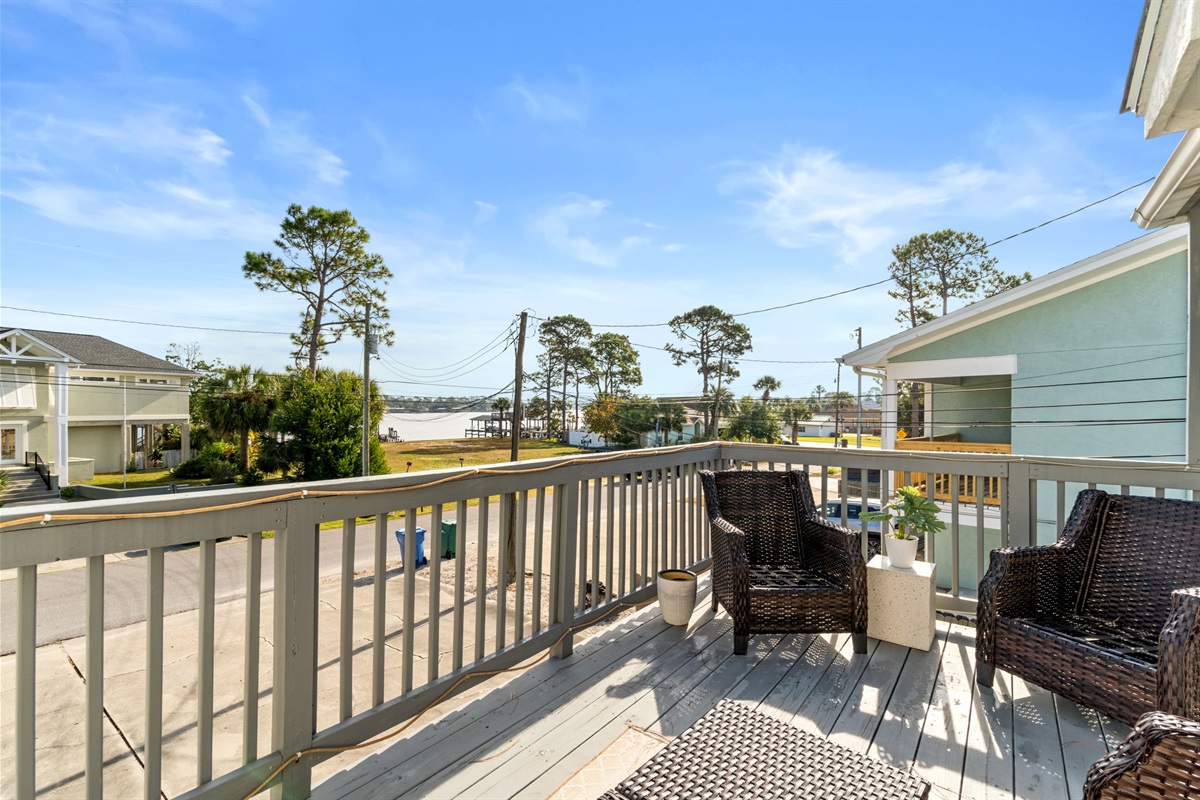 Front Balcony with Lagoon Views