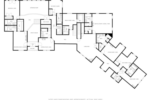 Upstairs floor plan