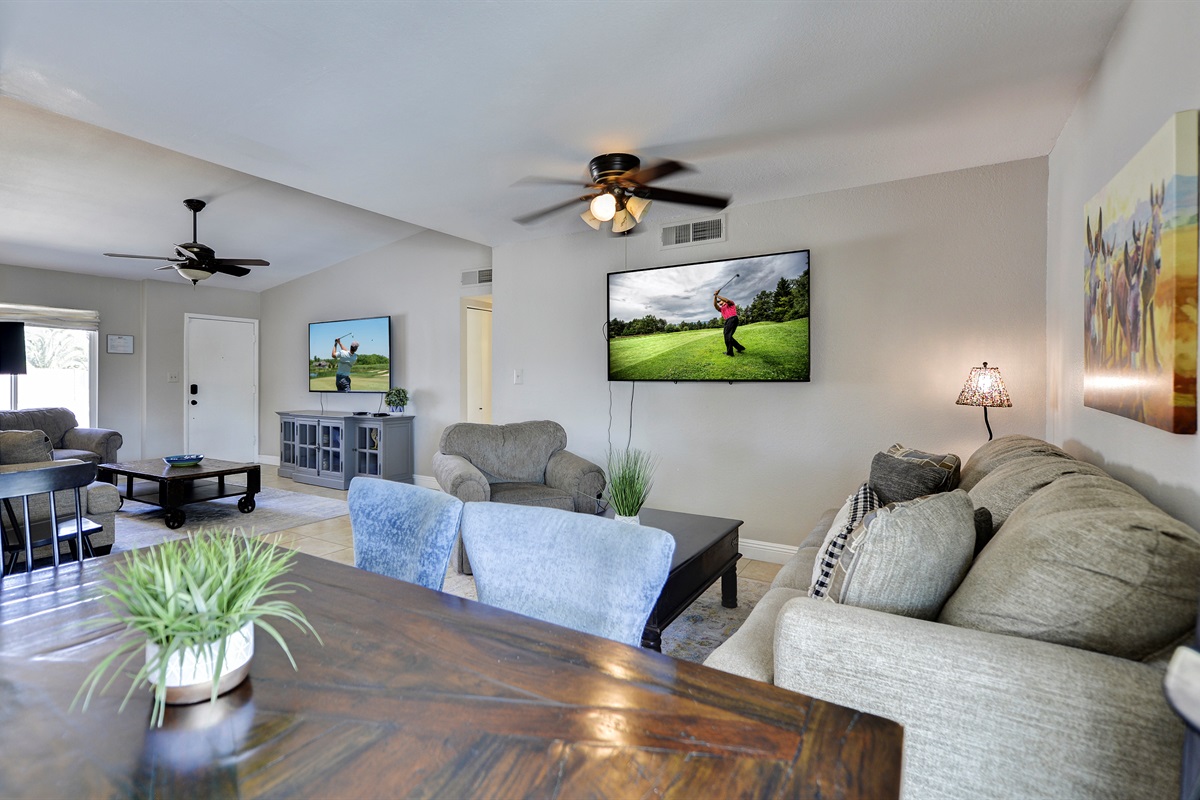 Great Room Two Televisions
