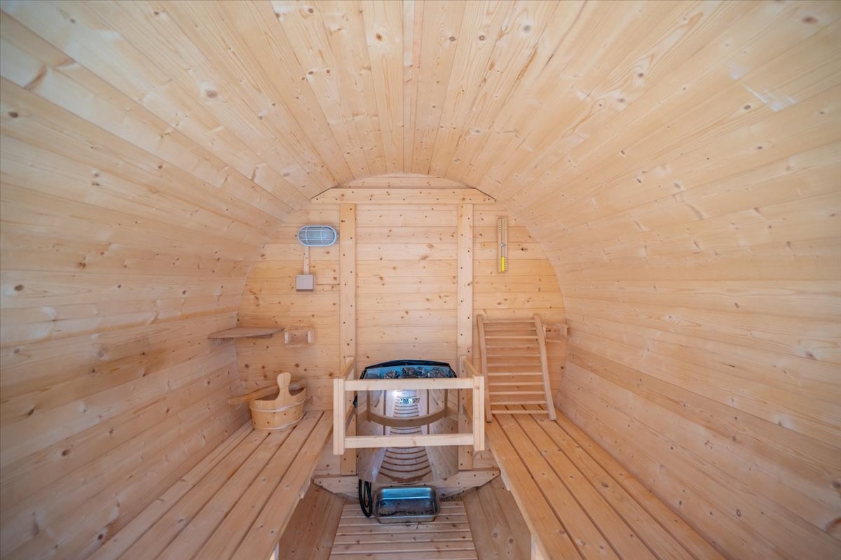 inside of the sauna
