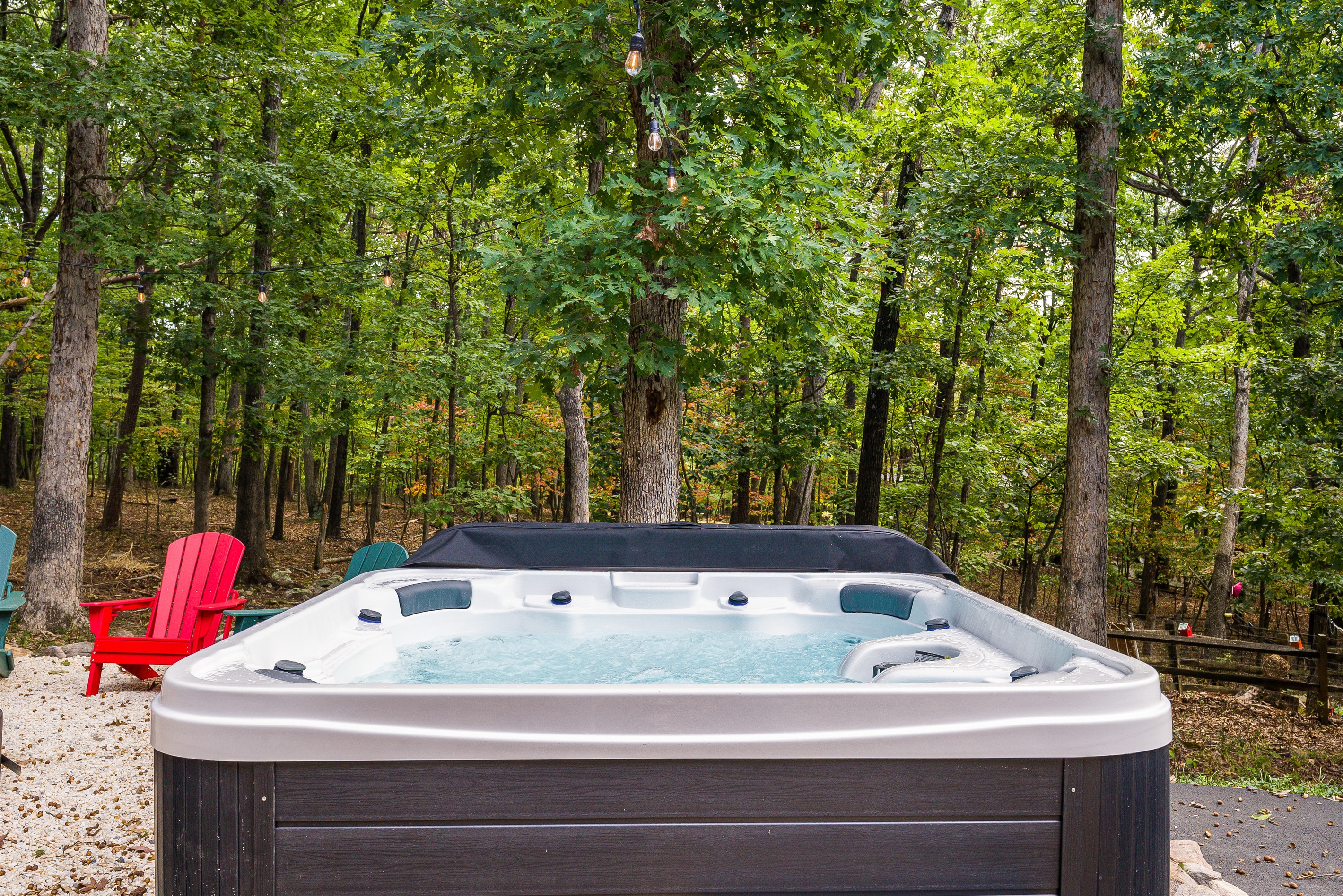 Soak under the stars in your private hot tub