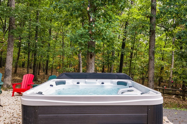 Soak under the stars in your private hot tub