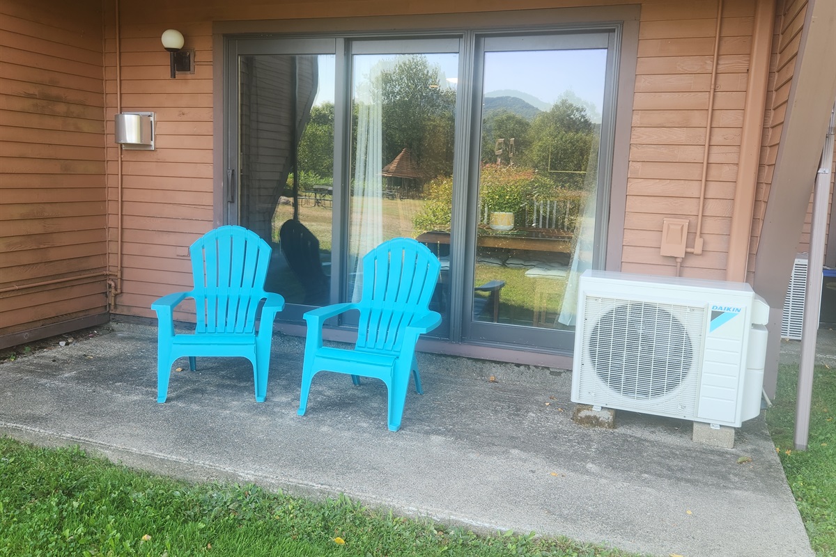 First Floor walk out patio to mountain views
