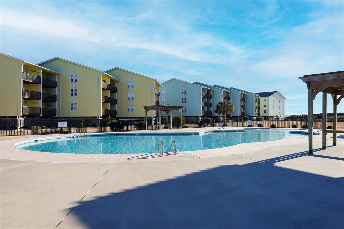 Bright day at the community pool