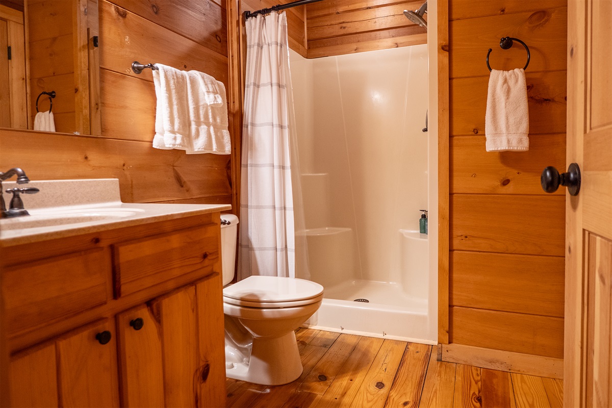 Another well-appointed en-suite bathroom.