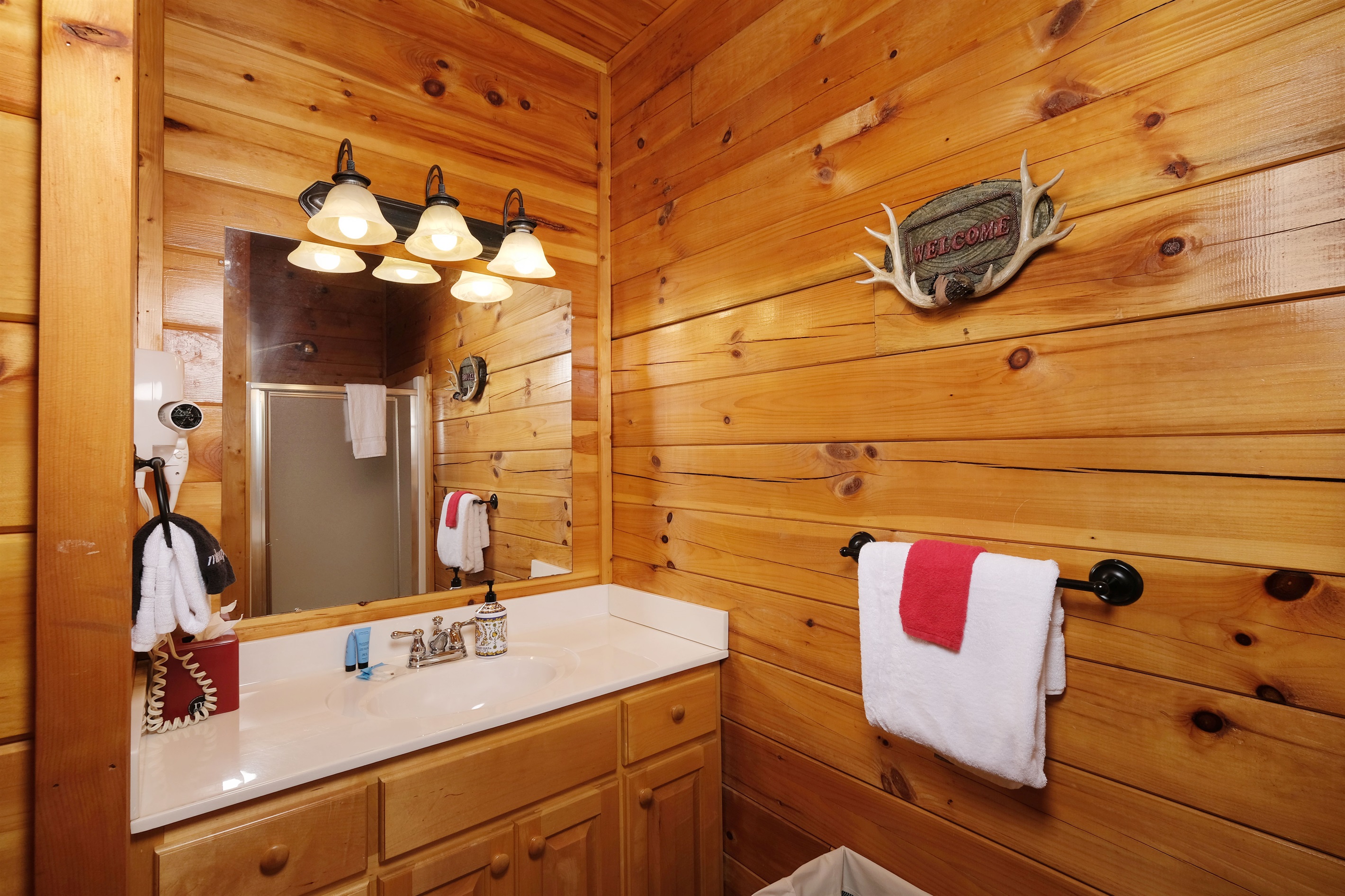 Bathroom w/shower for bunk and movie room
