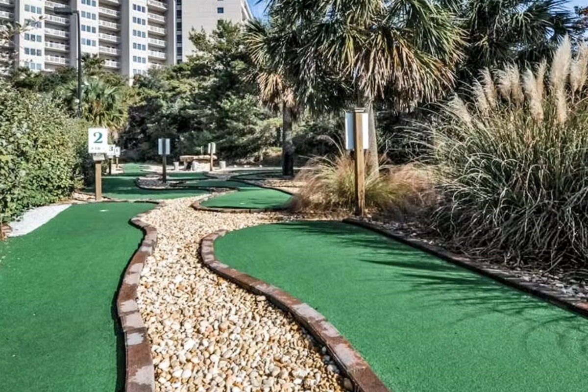Mini-Golf is on property - there is so much to do at Tops'l!