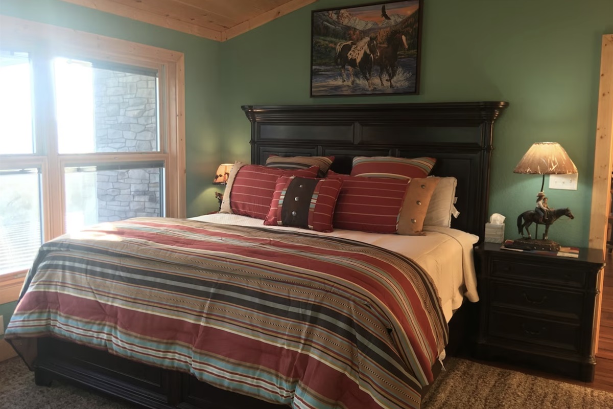 The Wild Horses bed and nightstands.