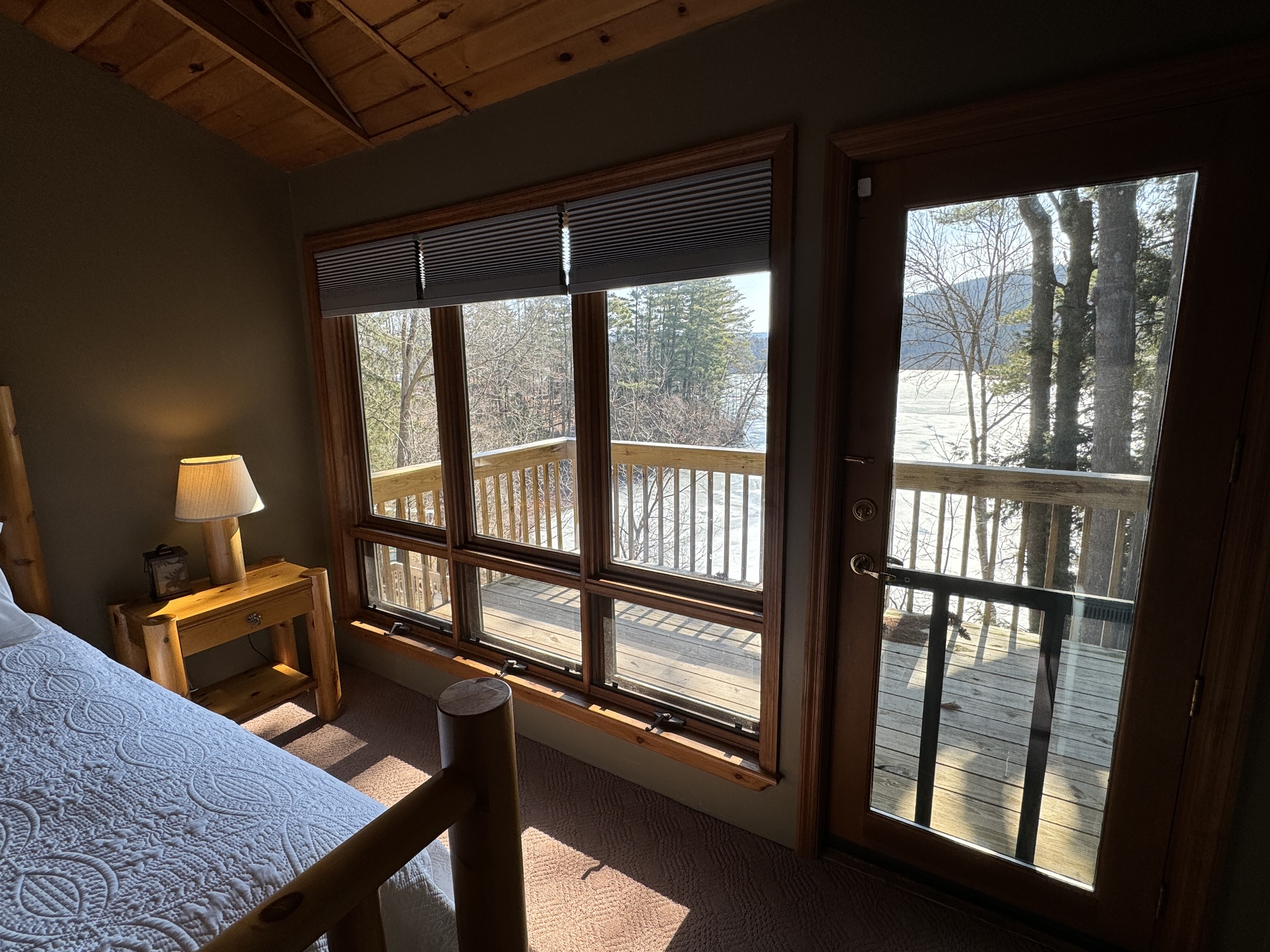 Camp Havon 2nd floor master bedroom with private balcony.